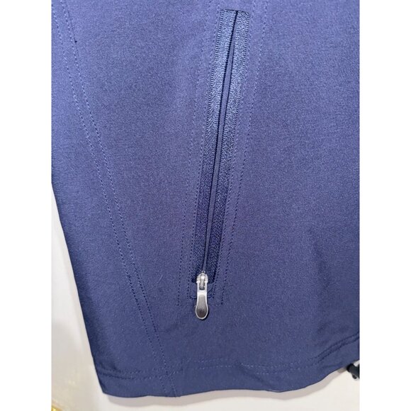 Pebble Beach Navy Blue & Yellow Full-Zip Jacket L Water/Wind Resistant - Picture 6 of 9